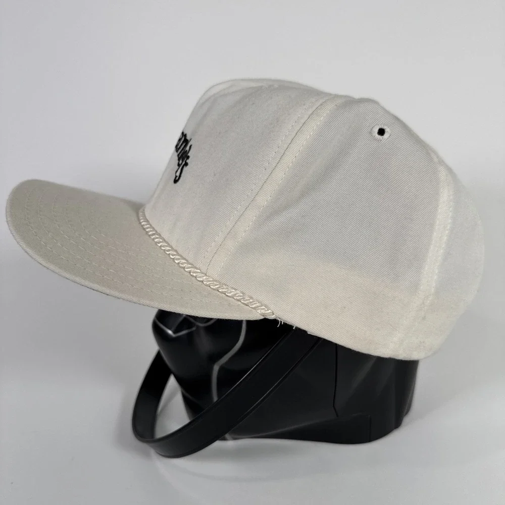 Vintage‎ New Era Jack Daniels Pro Model White Rope Snapback Hat Made In USA